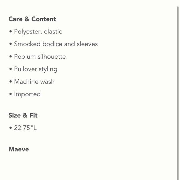 Maeve Ashton Smocked Peplum Top - Picture 10 of 10